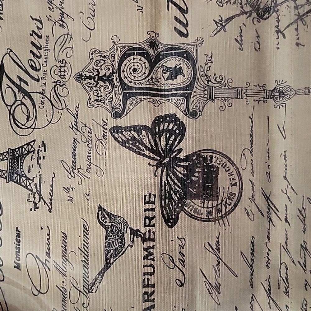 French Postcard Valance. Size 72" Wide x 14" Long.  2" Rod Pocket. New 😍